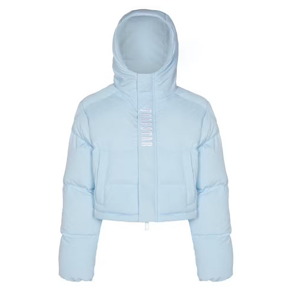 Women Decoded Hooded Ice Blue Puffer 2.0
